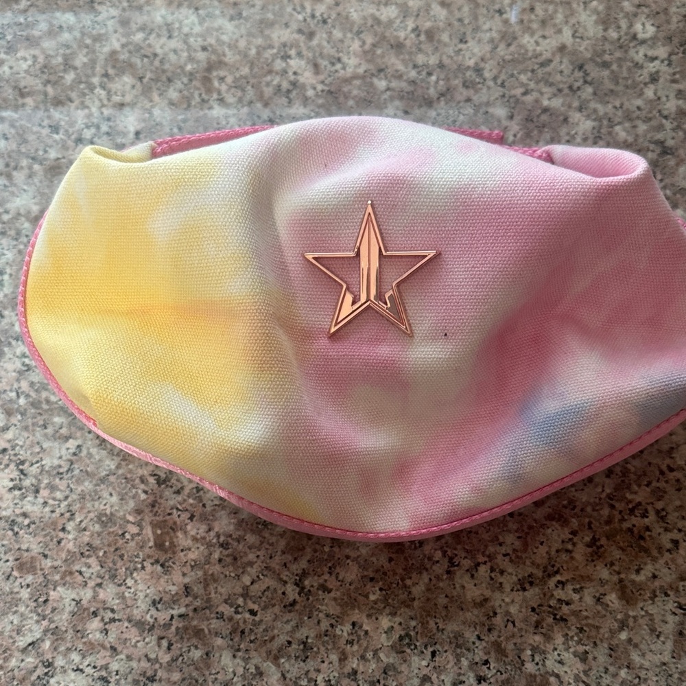 Jeffree Star Pastel Pink and Yellow makeup bag